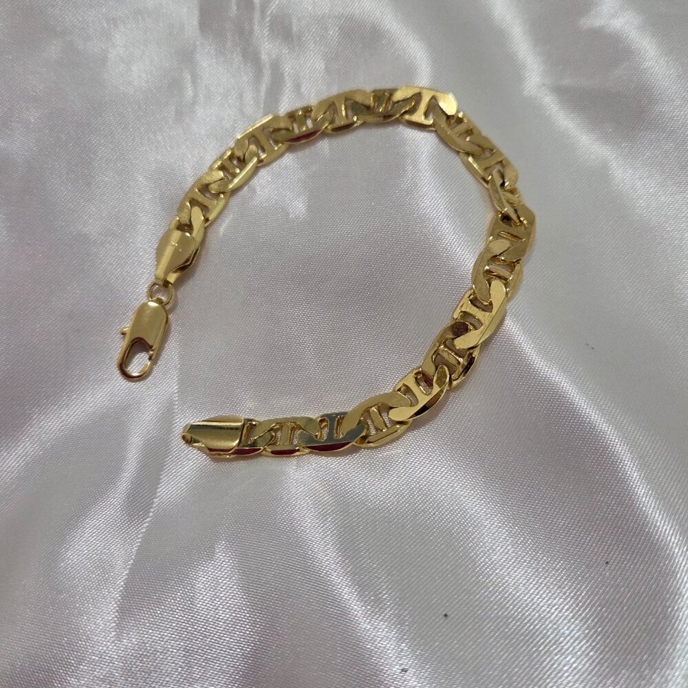 14K Gold Plated Cuban Chain Bracelet Hip Hop Fashion Unisex